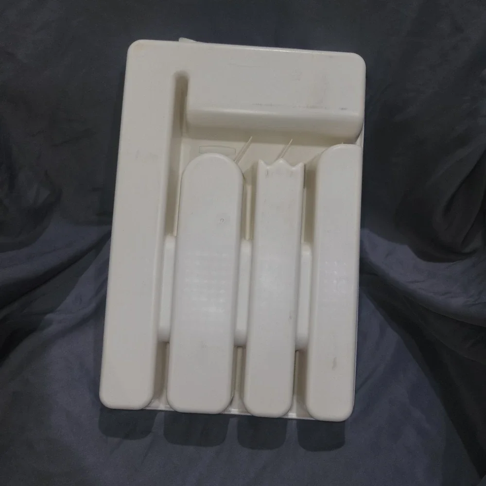 VINTAGE Rubbermaid 5 Slot Silverware Flatware Organizer Tray Almond #2919